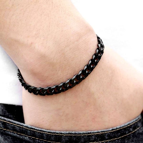 Stylish Black Stainless Steel Franco Chain Bracelet for Men & Women
Price: 999